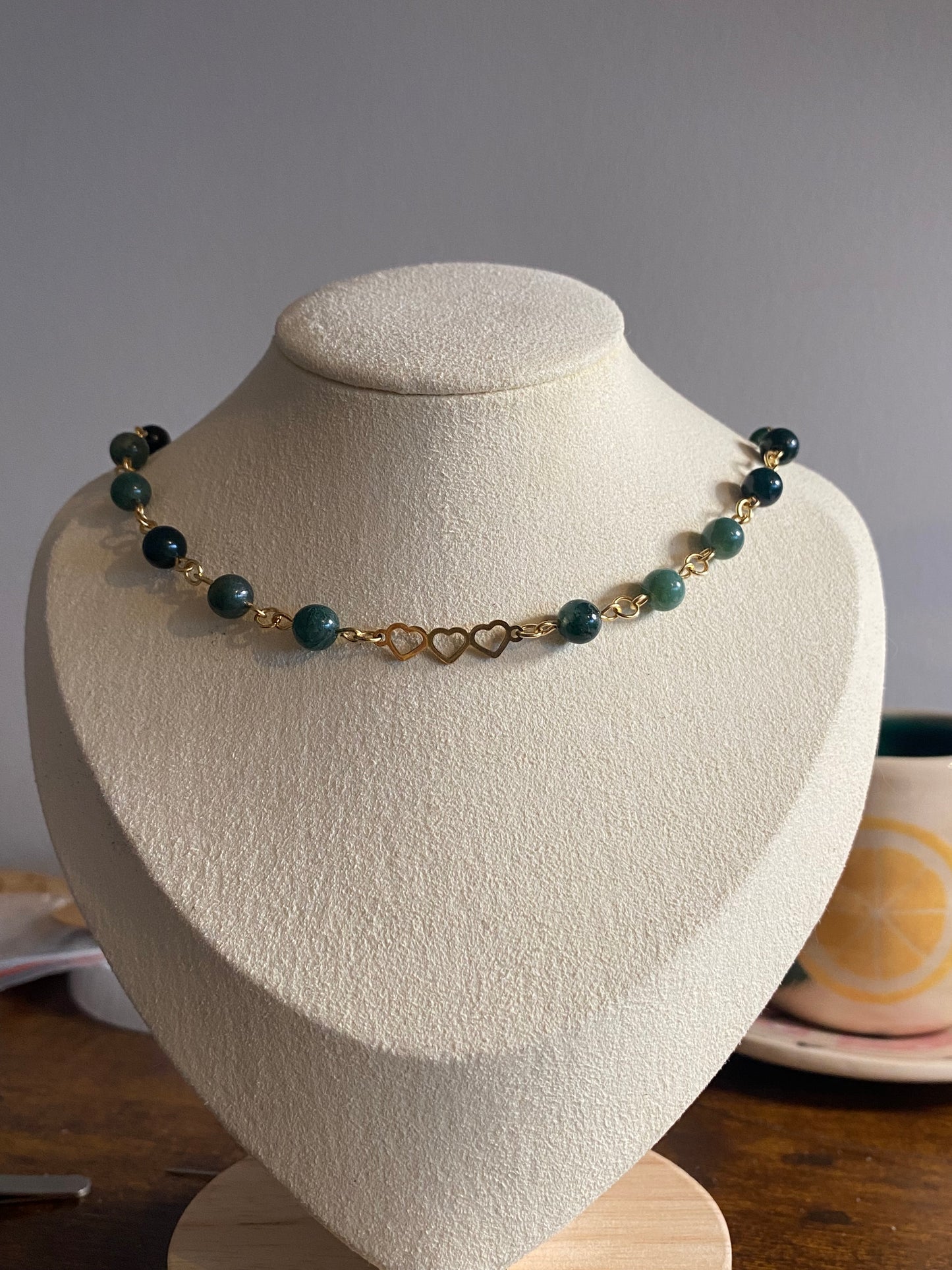 Collier Nyx en Agate Mousse - Rheamethyste