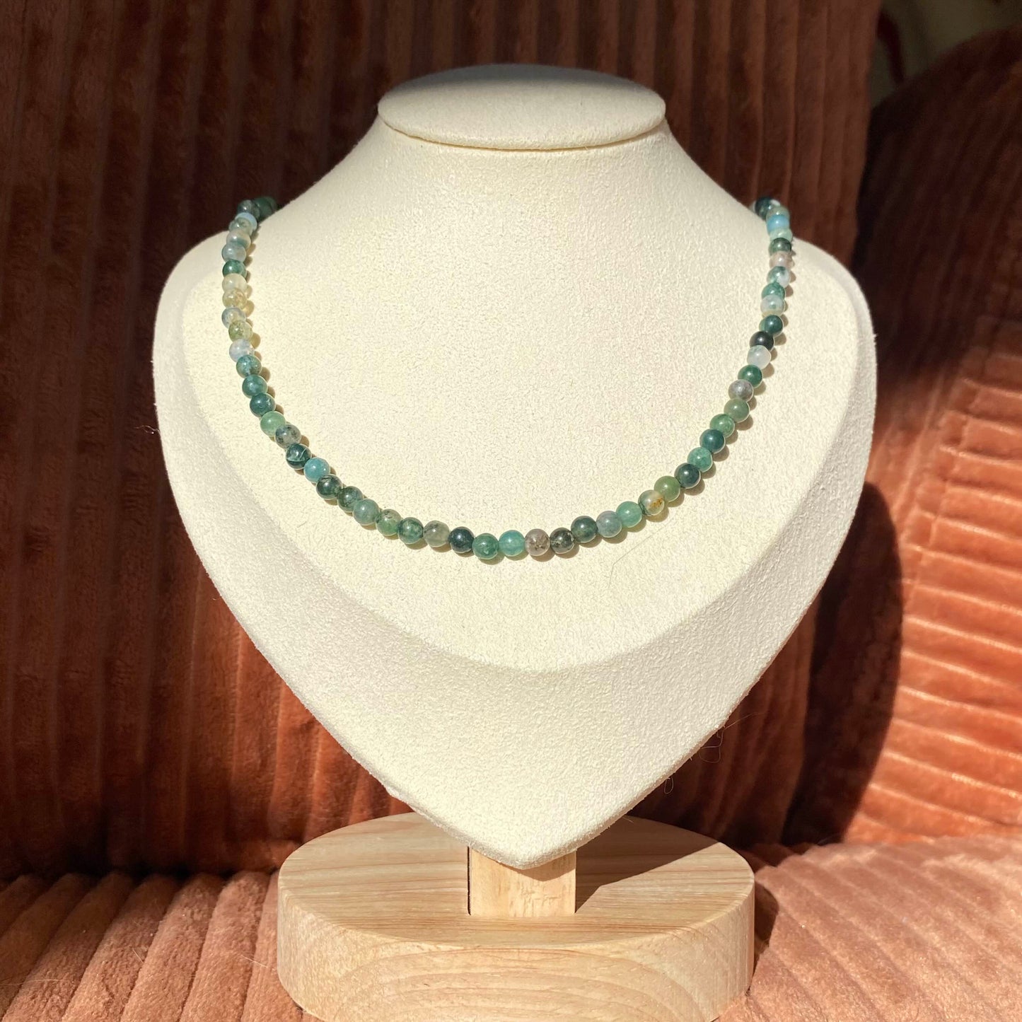 Collier Agate Mousse - Rheamethyste