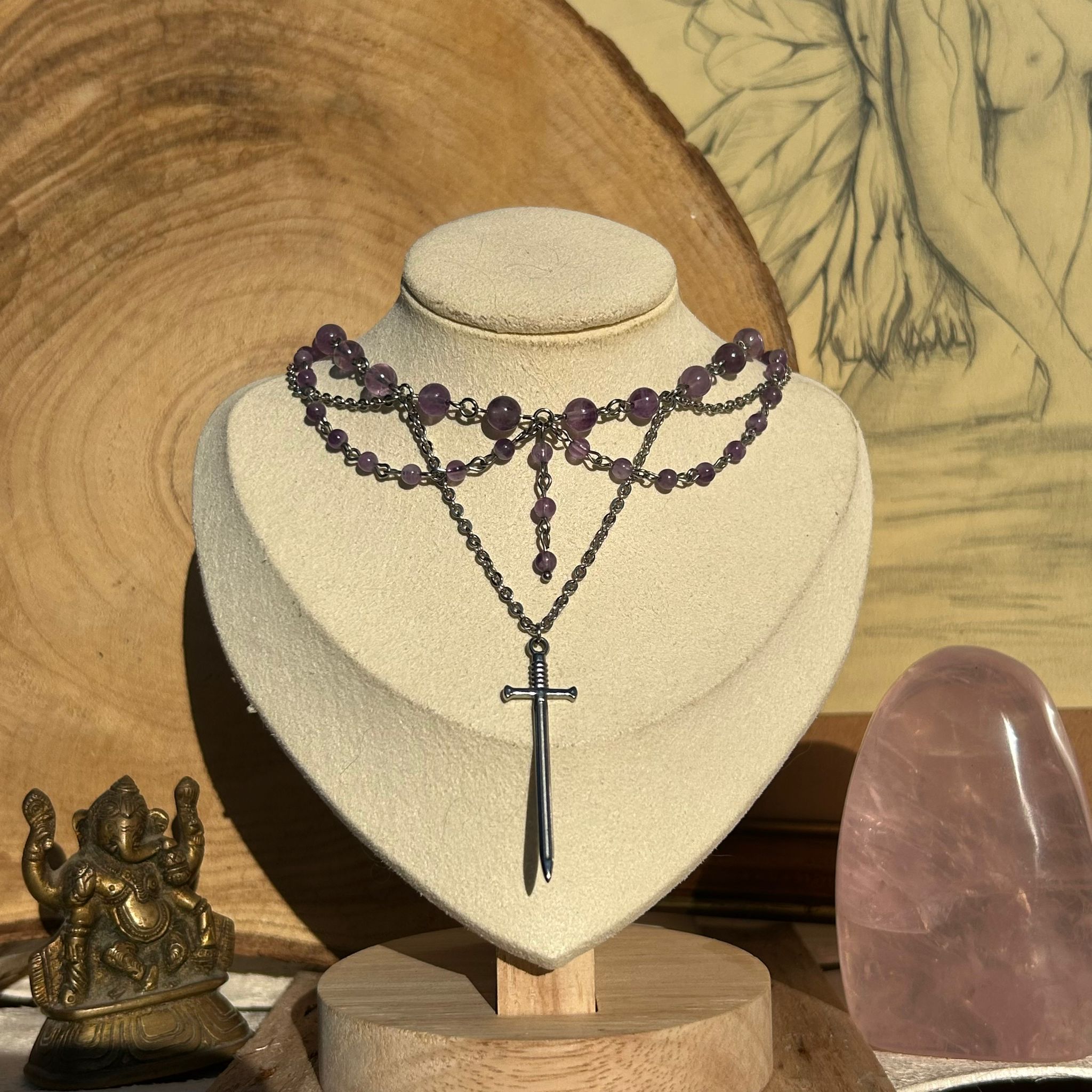 Collier Evie - Rheamethyste