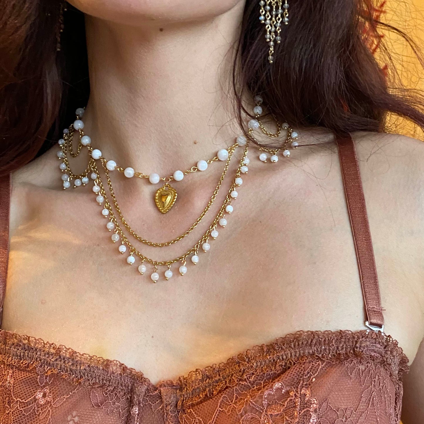 Collier Pierre de Lune | Pièce Unique - Rheamethyste
