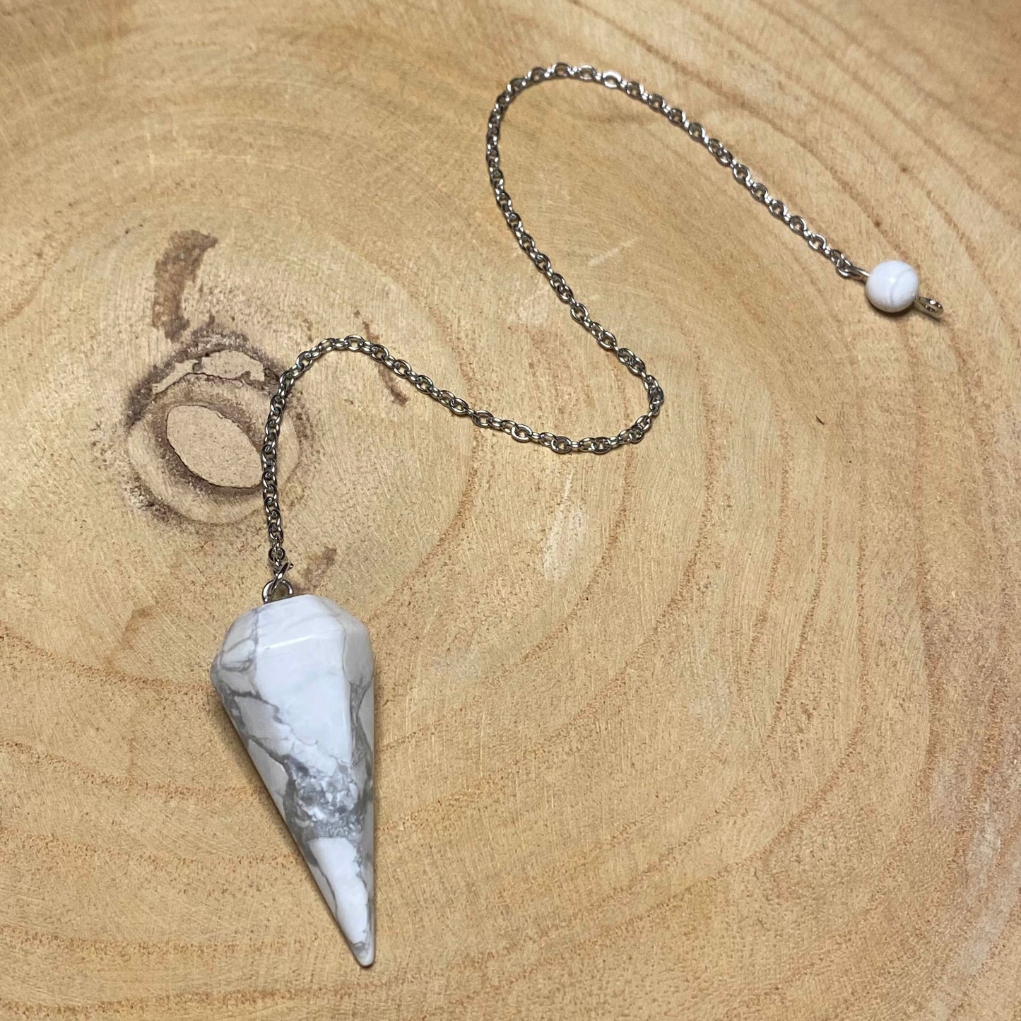 Pendule Howlite Cône