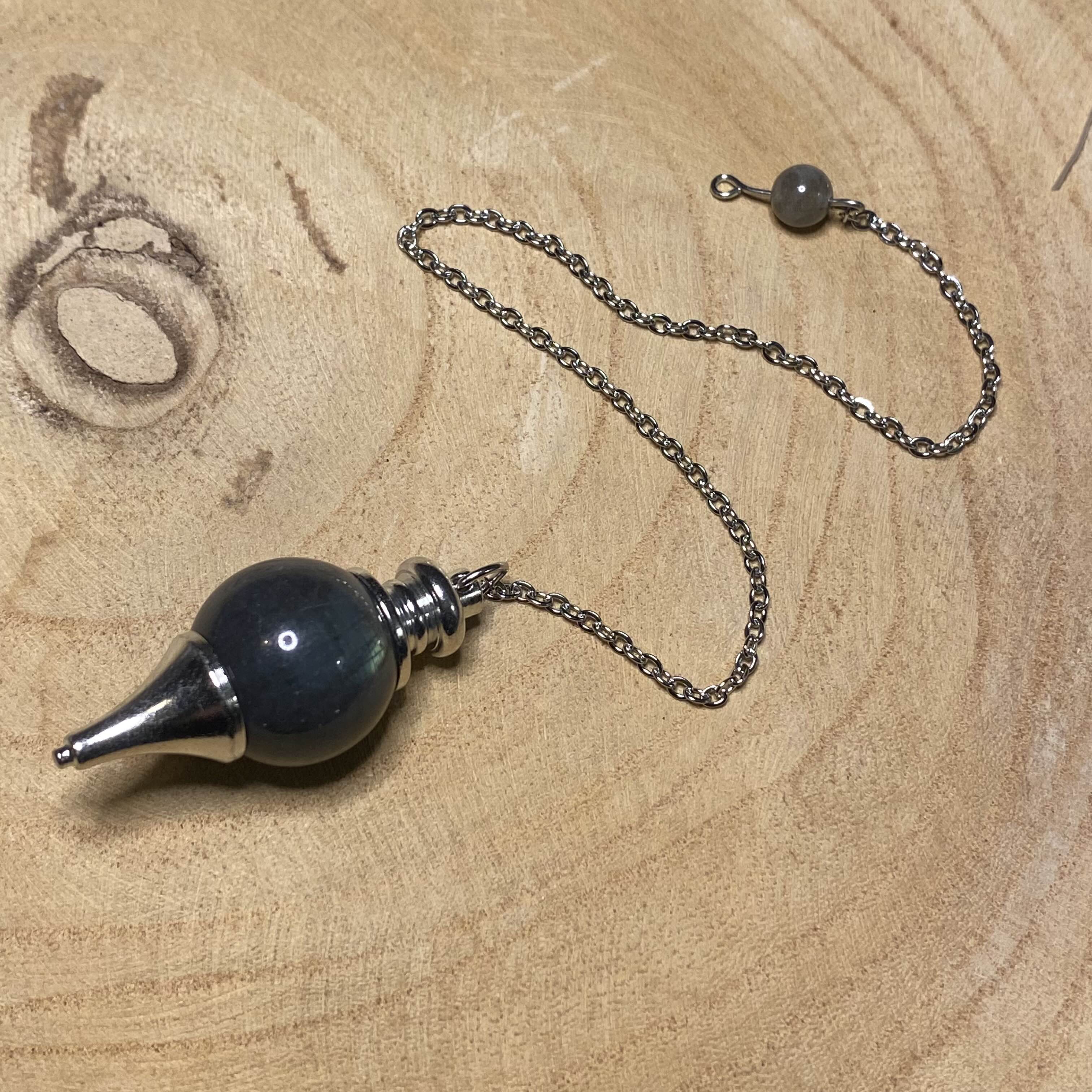 Pendule Labradorite Sphère