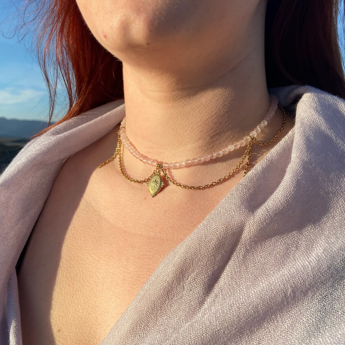 Collier Rosalya - Rheamethyste