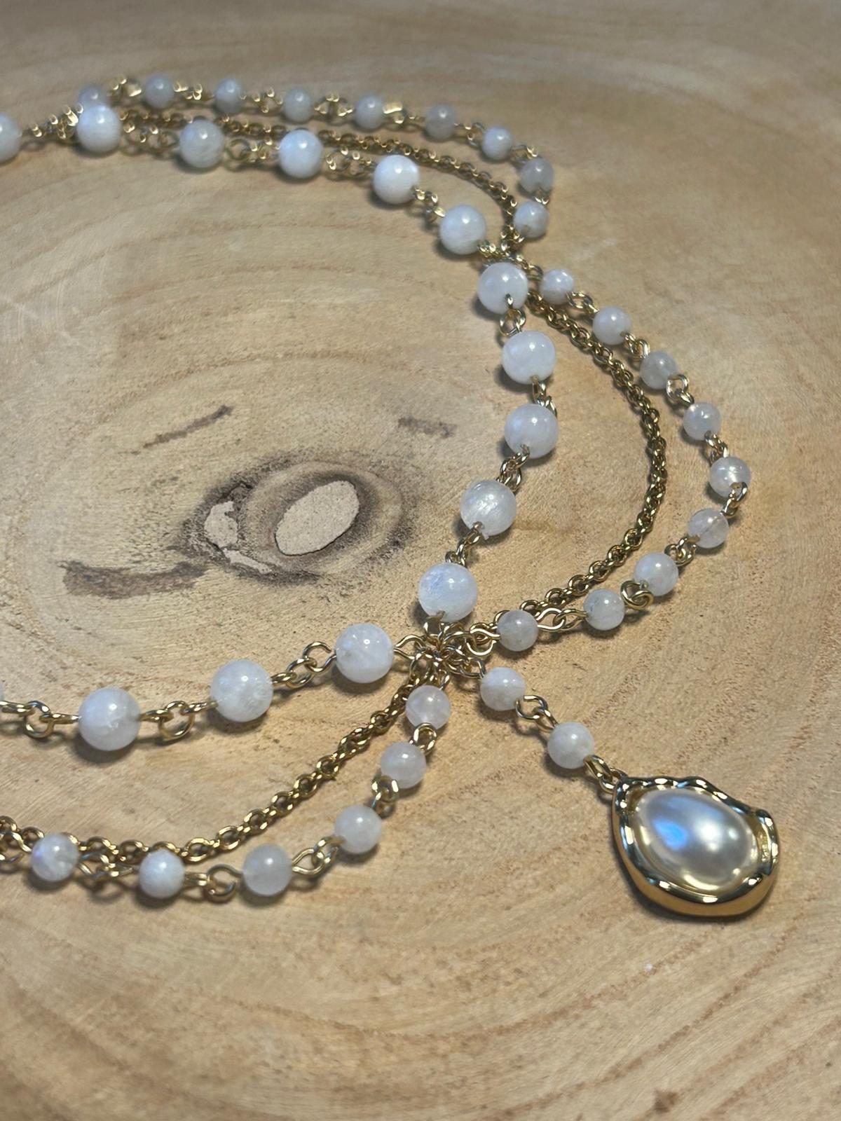 Collier Pearl - Rheamethyste