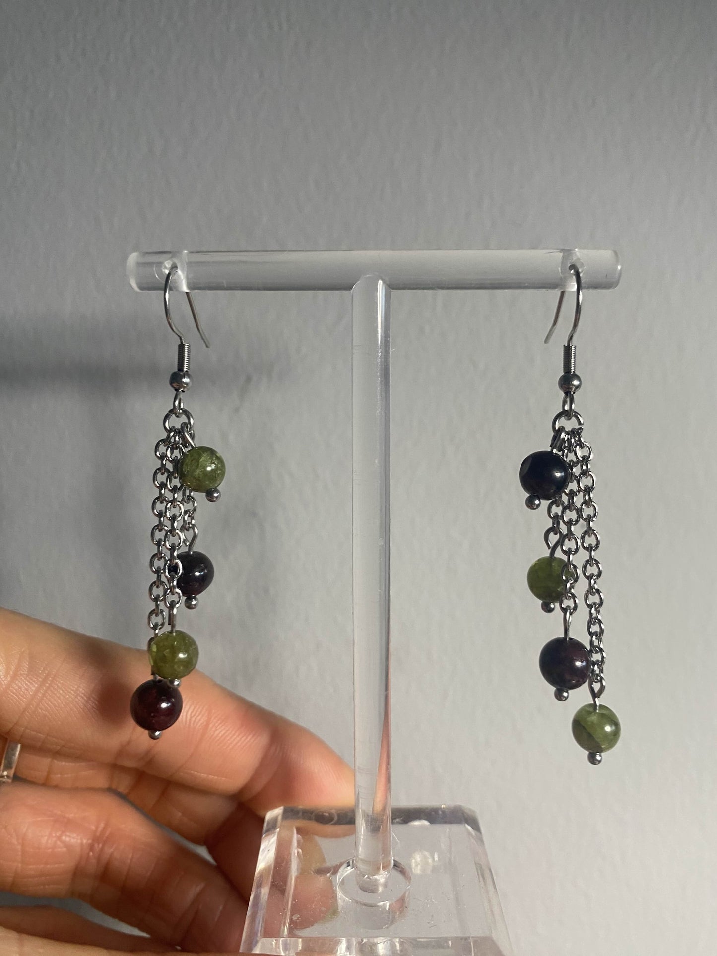 Collier Leviathan et Paire de Boucles d'Oreilles Vin - Rheamethyste