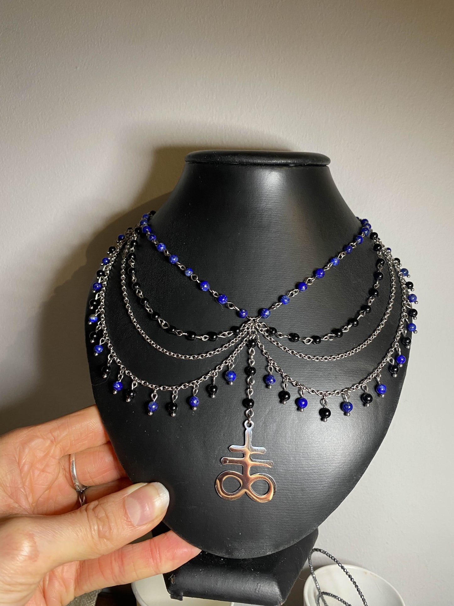 Collier Leviathan et Paire de Boucles d'Oreilles Vin - Rheamethyste
