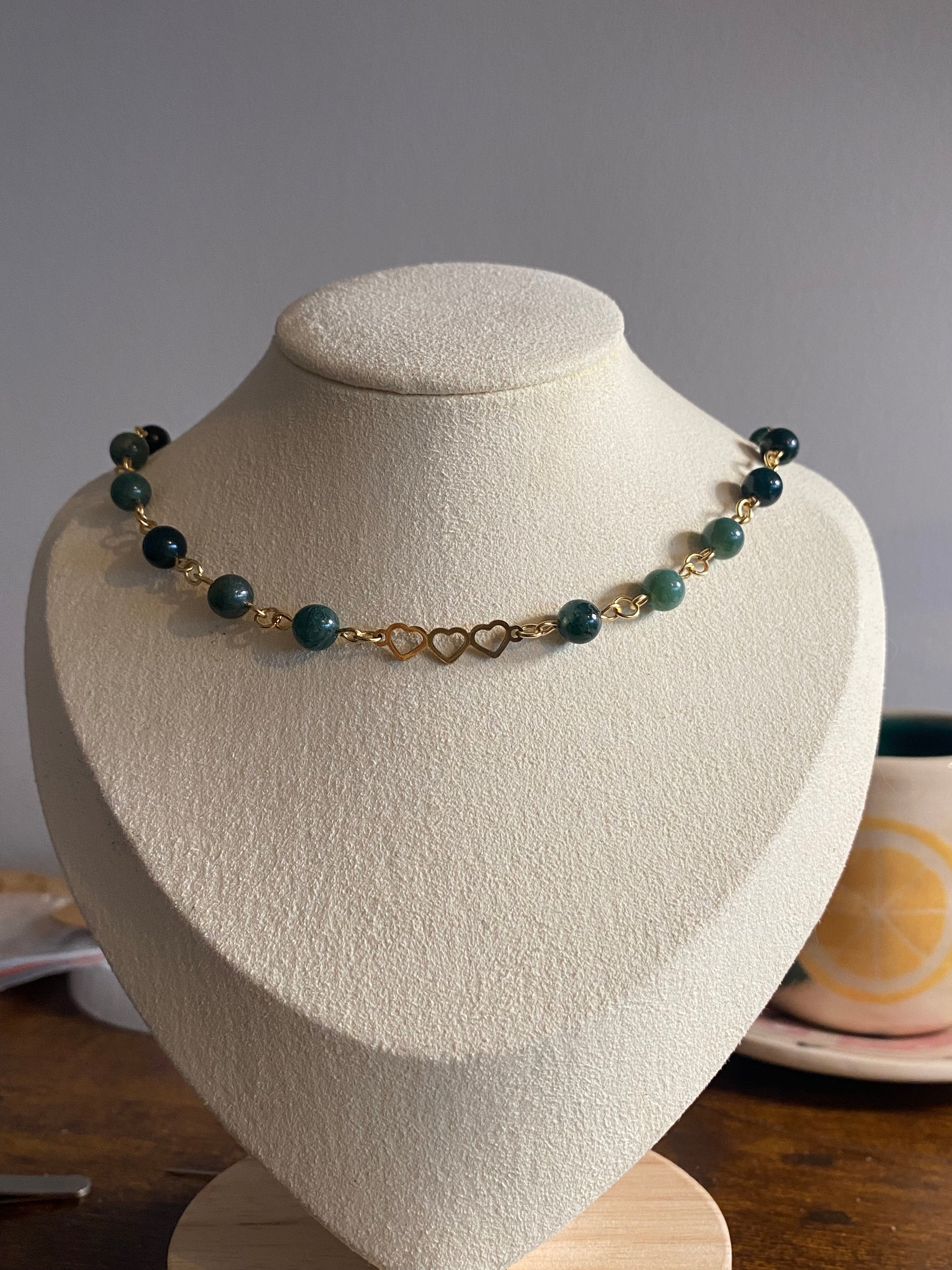Collier Nyx en Agate Mousse - Rheamethyste