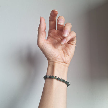 Bracelet Agate Mousse - Rheamethyste