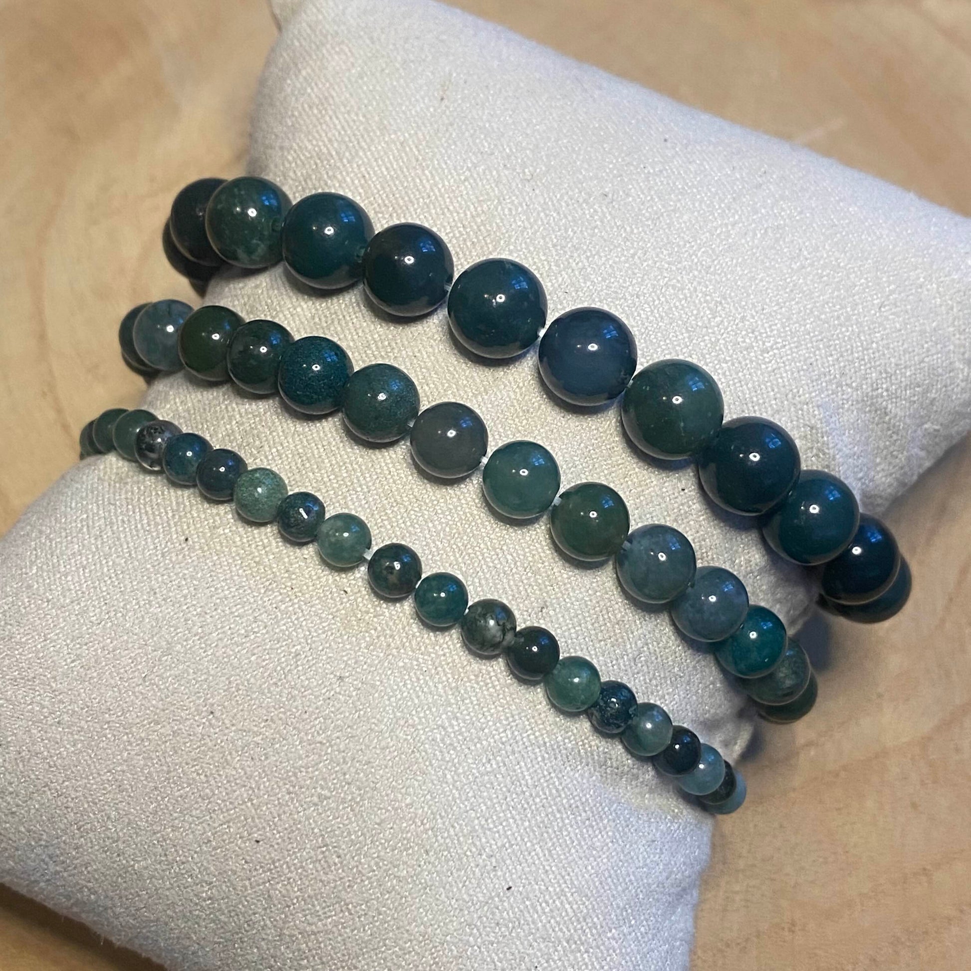 Bracelet Agate Mousse - Rheamethyste