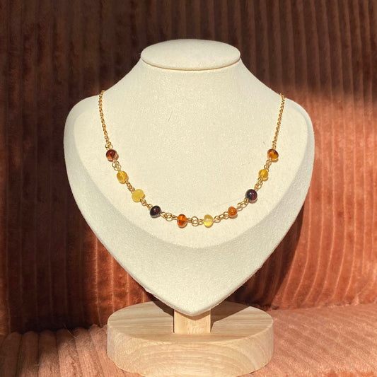 Collier Amber - Rheamethyste