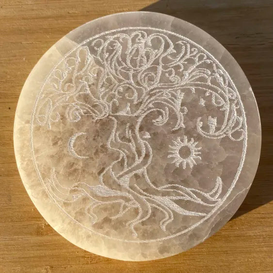 Arbre de Vie en Sélénite - Rheamethyste