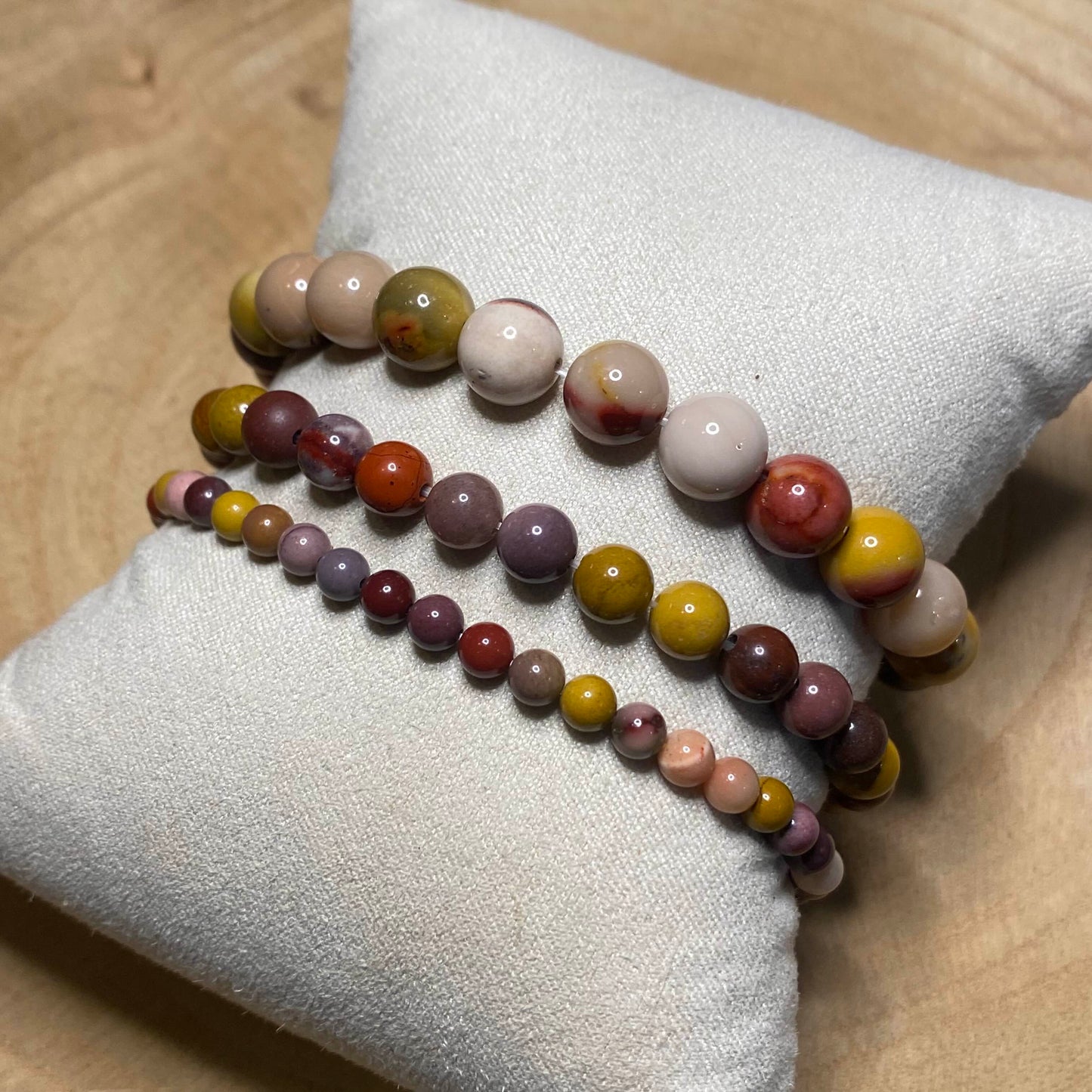 Bracelet Jaspe Mokaïte - Rheamethyste