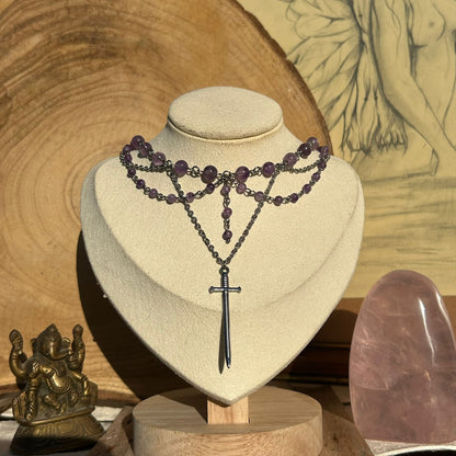 Collier Evie - Rheamethyste