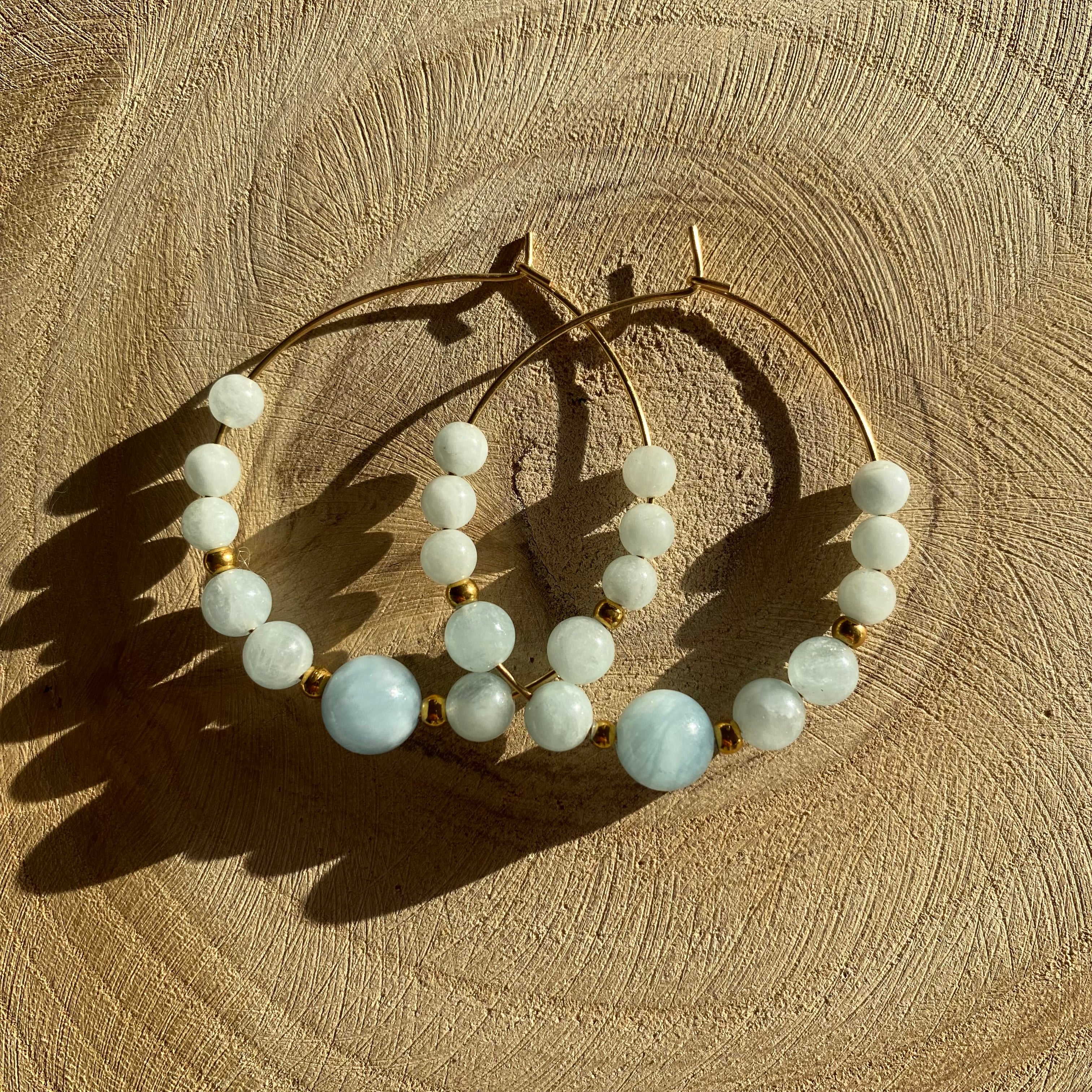 Boucles d'Oreilles Hestia | Personnalisables - Rheamethyste