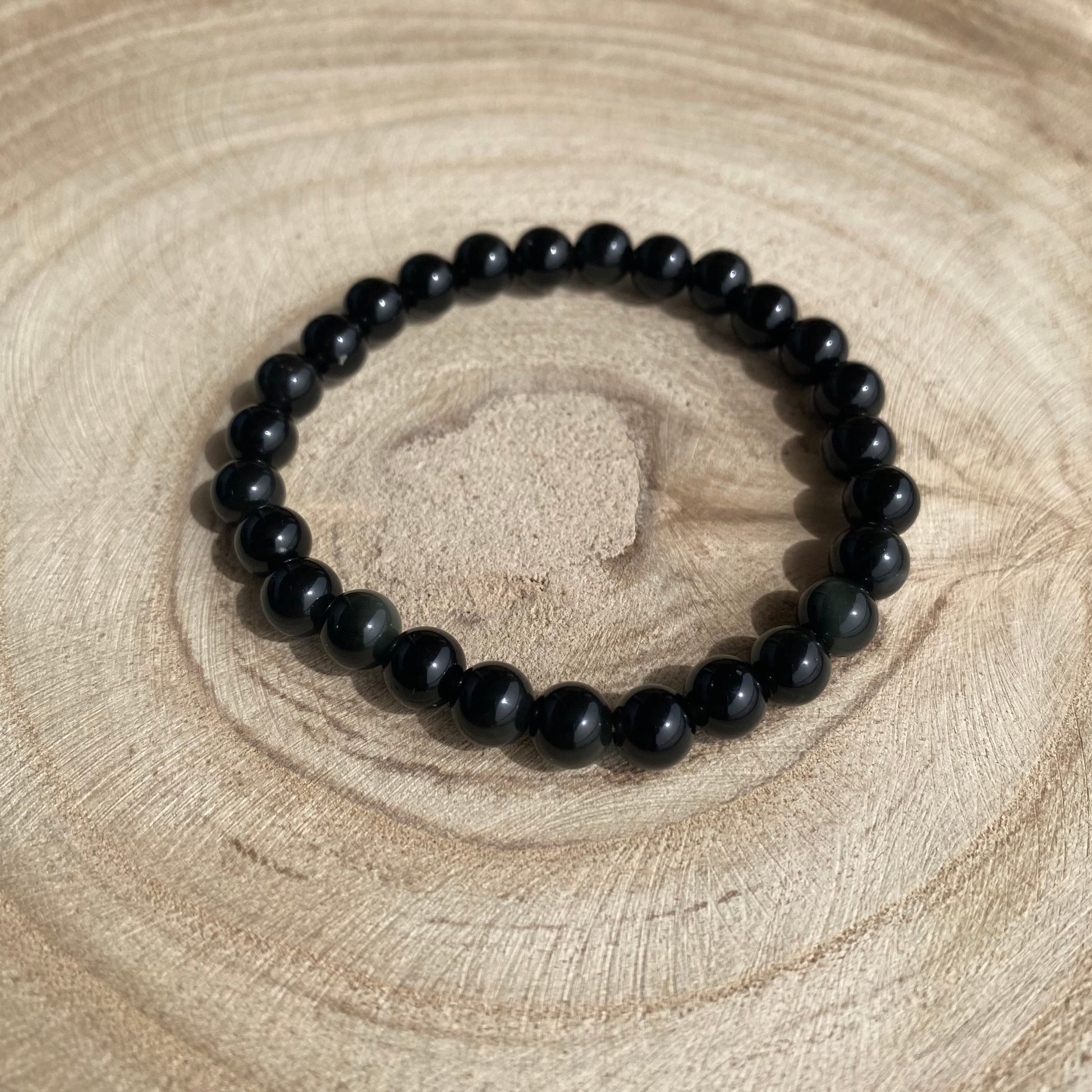 Bracelet Obsidienne Œil Céleste - Rheamethyste