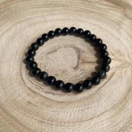 Bracelet Obsidienne Œil Céleste - Rheamethyste