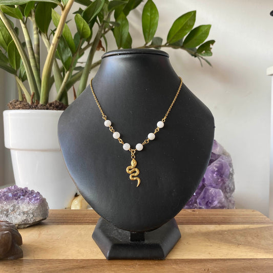 Collier Méduse Doré | Personnalisable - Rheamethyste