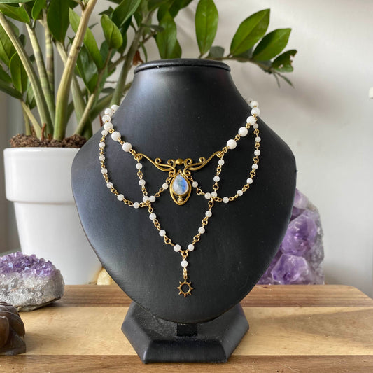 Collier Célèste - Rheamethyste