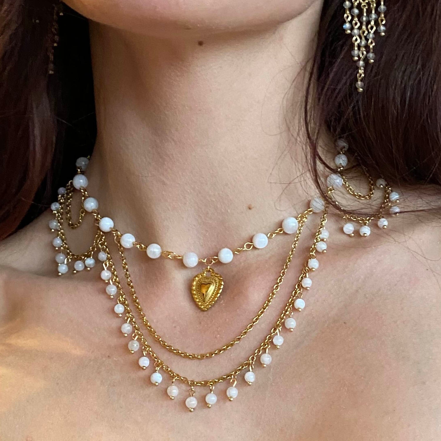 Collier Pierre de Lune | Pièce Unique - Rheamethyste