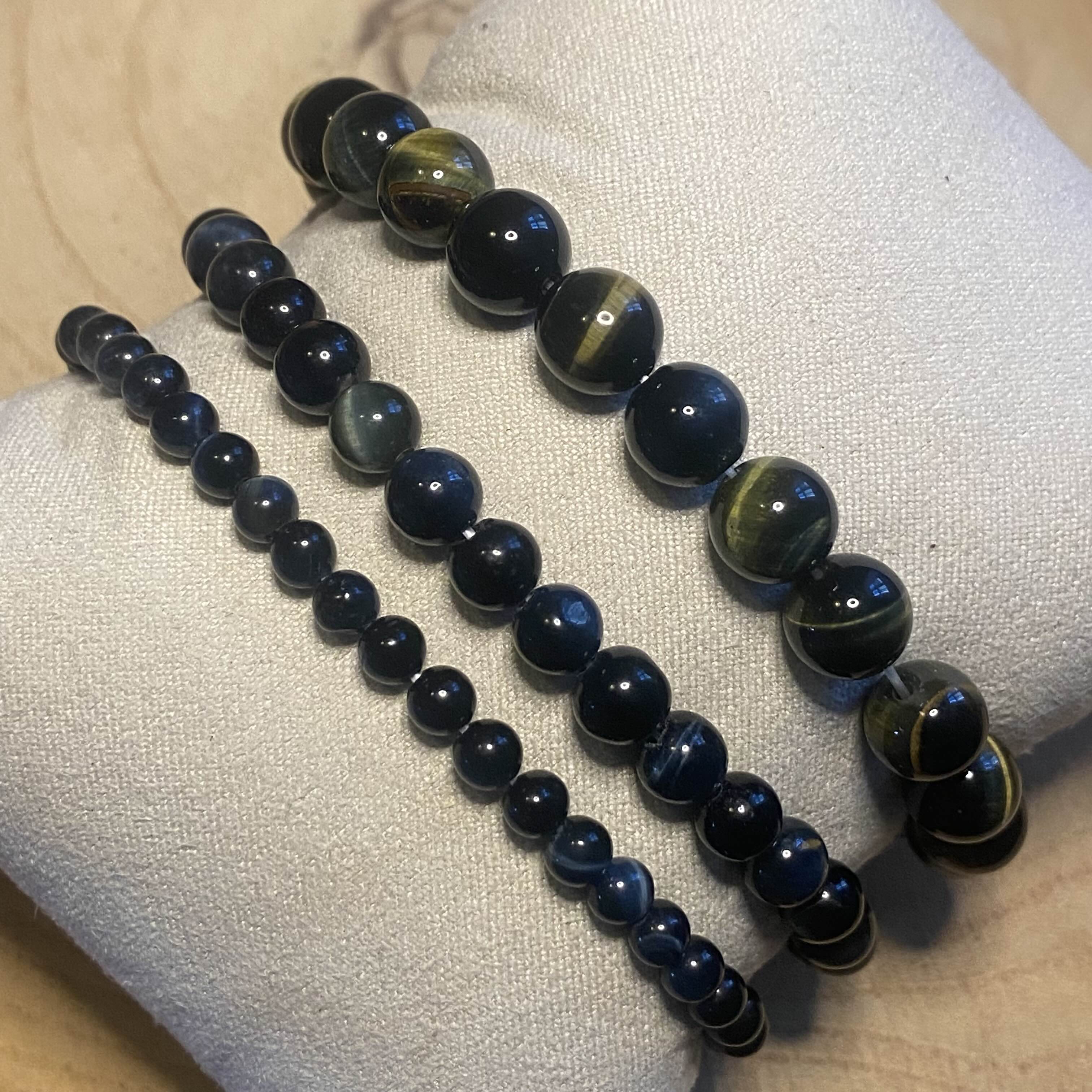 Bracelet Œil de Faucon - Rheamethyste