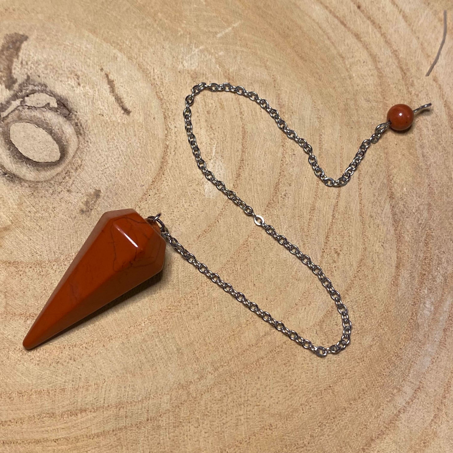 Pendule Jaspe Rouge Cône