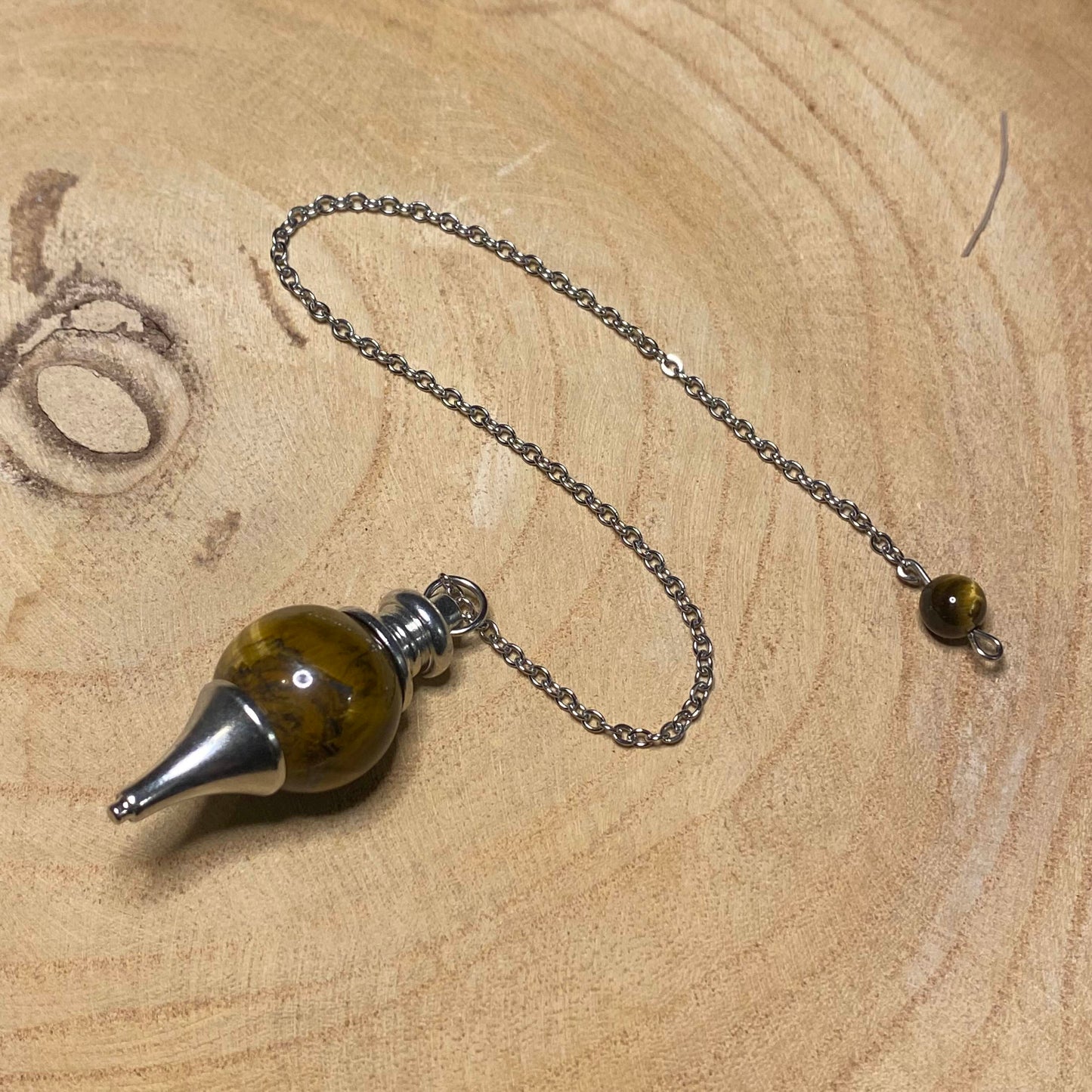 Pendule Œil de Tigre Sphère