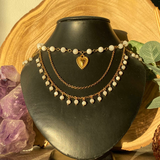 Collier Pierre de Lune | Pièce Unique - Rheamethyste