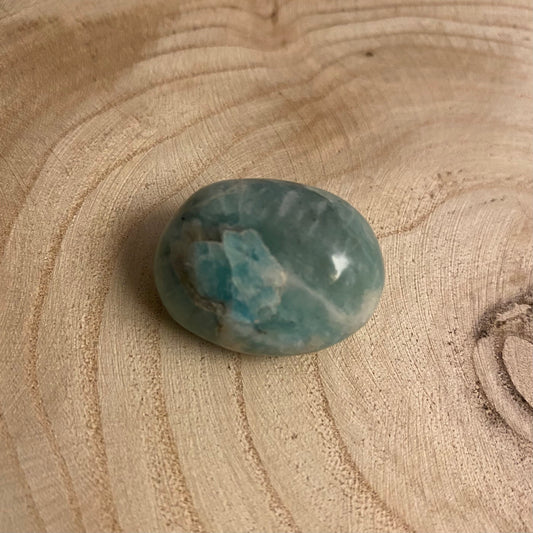 Petite pierre roulée d'Amazonite - Rheamethyste