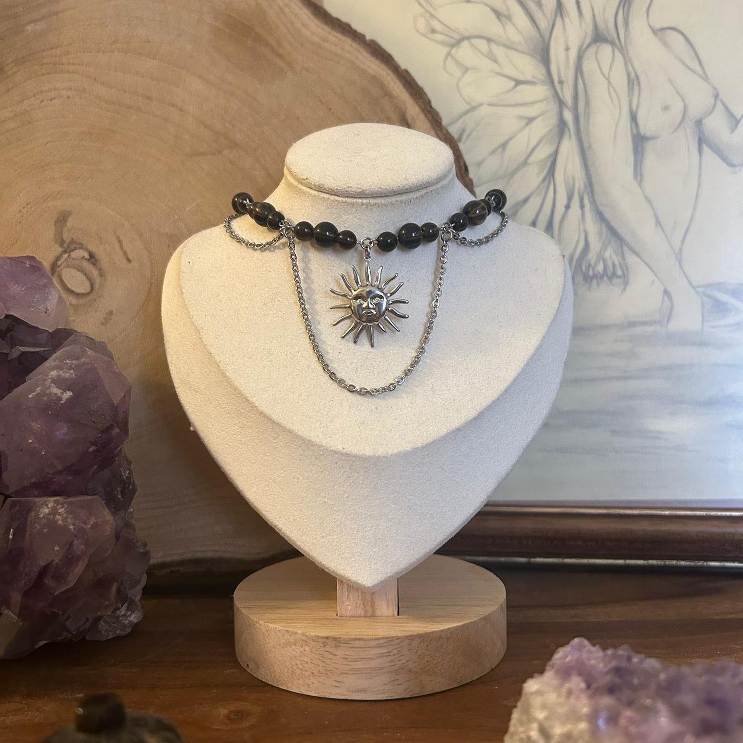 Collier Dark Sun - Rheamethyste