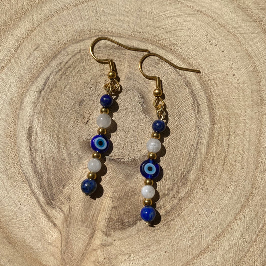 Boucles d'oreilles Atlantis - Rheamethyste
