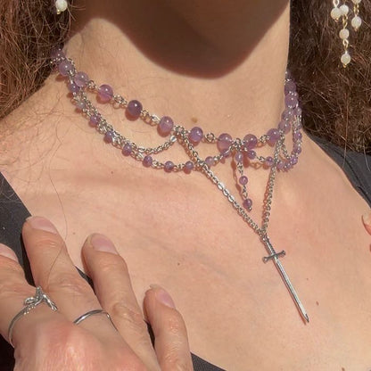 Collier Evie - Rheamethyste