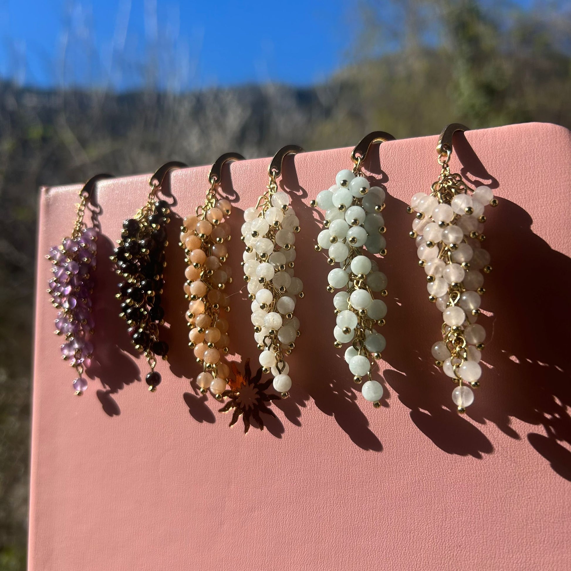 Marque-pages fleuris - Rheamethyste